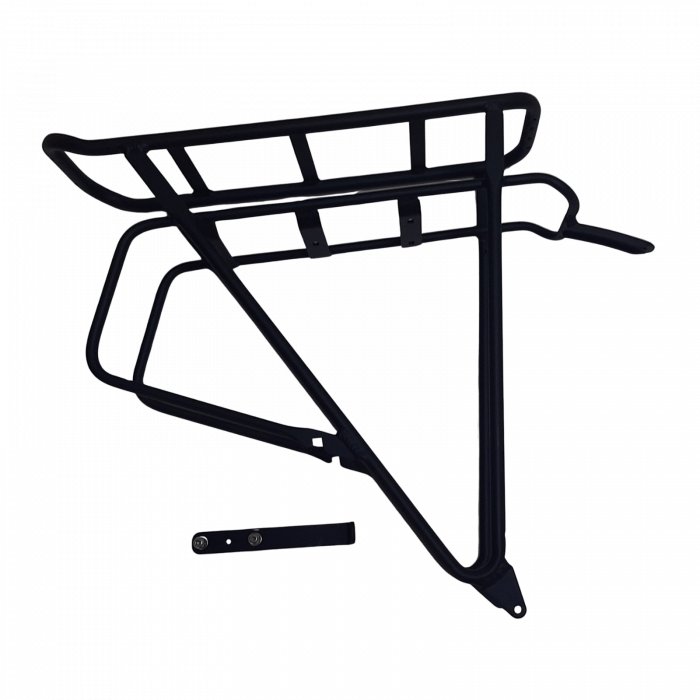 E-Bike Rear Carrier FBASTELLA0008BW1 for Slim Stella Battery, with Strap Holder, Alloy, Matt Black [1]