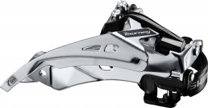 Deragliatore anteriore AFDTY710TSL6, per 7/8 velocità e corona 48D, morsetto da 34,9 mm, tipo Top Swing, doppio tiro cavo (Dual Pull), angolo 66–69°, Shimano TY [1]