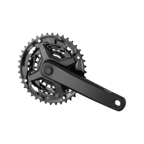 Kettenradgarnitur vorne TF-CY20, für 9-fach hinten, 175 mm, 40-30-22T, ohne Kettenschutz, mit Kurbelbefestigungsschraube, Kettenlinie 50 mm, schwarz, lose [1]