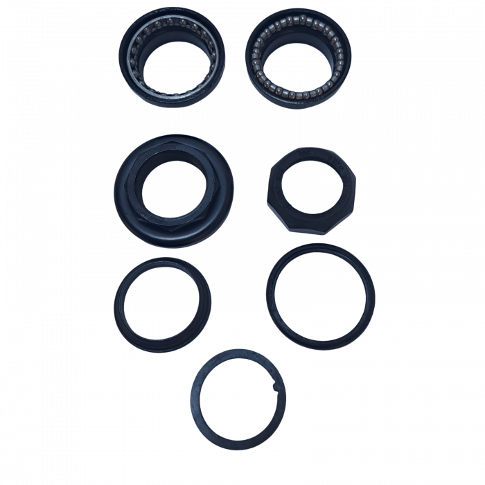 Serie sterzo in acciaio 1 1/8", nera, impermeabile, altezza 35 mm, con guarnizione in gomma incollata [1]