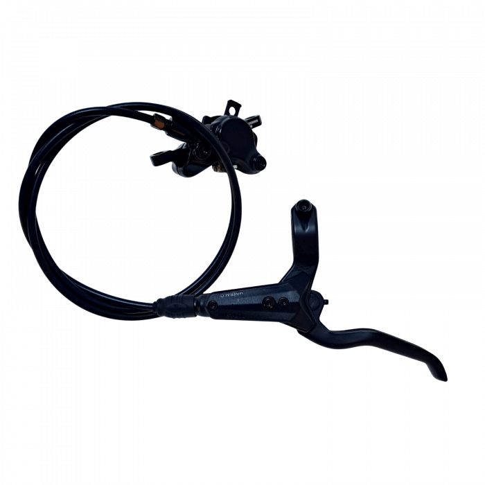 Hydraulic Disc Brake – Front, JAK, 1050 mm Hose, 2-Finger Brake Lever, Postmount for 160 mm Rotor, Without Adapter, with Olive & Pin [1]