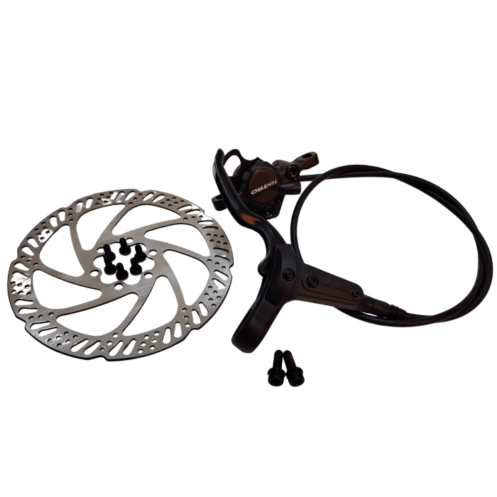 Frana hidraulica disc fata Tektro HD-M285, furtun 800mm, maneta 2 degete, cu disc 160mm, Negru, prindere Post Mount [1]