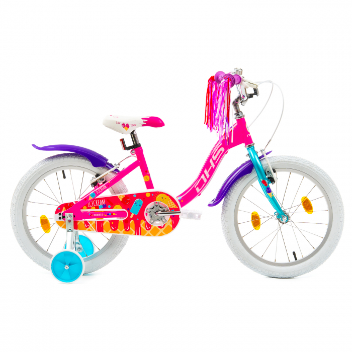 Kinderfahrrad DHS Icecream - 18 Zoll, Rosa [1]