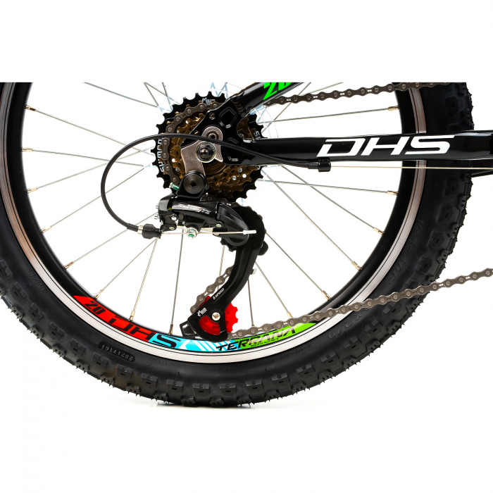 Kinderfahrrad Dhs Terrana 2023 - 20 Zoll, Schwarz/Grün [7]