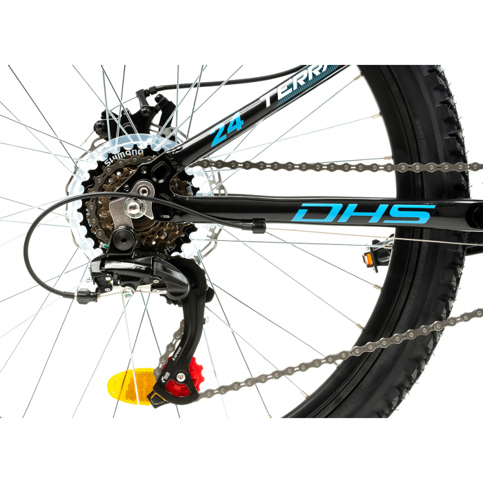 Kinderfahrrad Dhs Terrana 2423 - 24 Zoll, Schwarz/Blau [7]