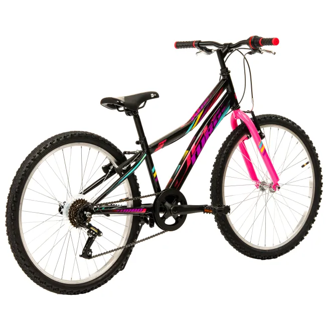 Kids Bike DHS Turbo - 24 Inch, Black -Pink [2]