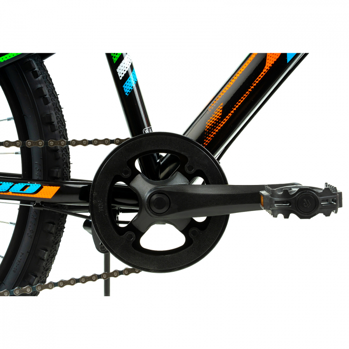 Kinderfahrrad DHS Turbo - 24 Zoll, Schwarz-Portocaliu [7]