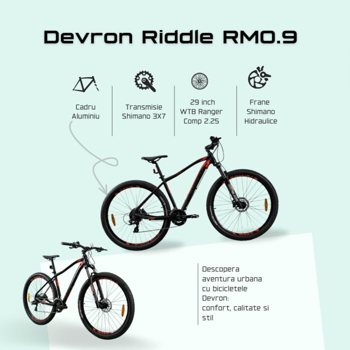 MTB Fahrrad Devron Riddle 2023 RM0.9 - 29 Zoll, M, Schwarz-Rot [4]