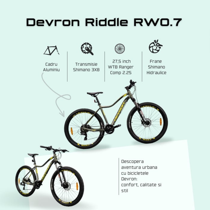 MTB Bike Devron Riddle 2023 RW0.7 - 27.5 Inch, M, Green [8]