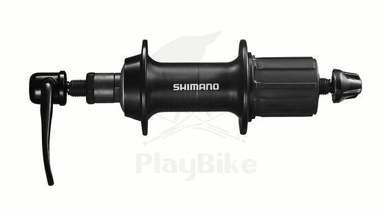 Hinterradnabe AFHTX800DZS Tourney Kassette 8–10-fach, 36 Löcher, M10 Mutter, OLD: 135 mm, Achse: 185 mm, Aluminium, silber [1]