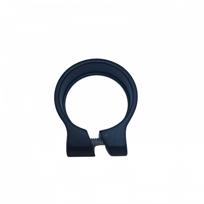 Sattelstützenklemme 34,9 mm, schwarz sandgestrahlt, mit Carcro-Schraube, ohne Logo – PROMAX (MX112) [1]