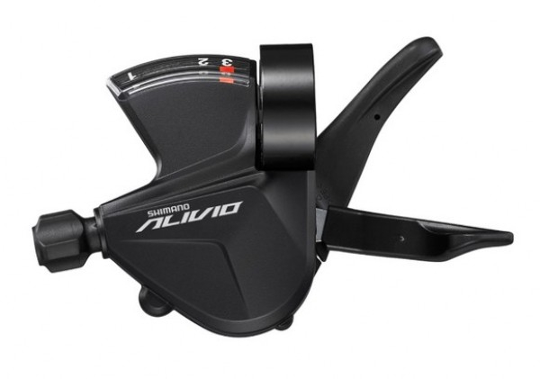 Schalthebel ASLM3100LB, links, 3-Gang, mit Ganganzeige, mit Klemmschelle – Shimano Alivio [1]
