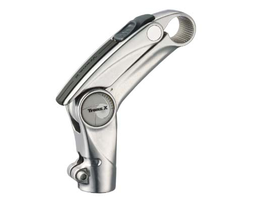 Attacco manubrio JD-ST72(EN-C), 82×110×28,6×25,4 mm, regolabile 10–60°, alluminio, argento, senza logo – Tanzx – JD Comp [1]