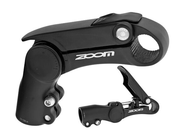 Adjustable stem HL TDS-C533-8 ISO-P, 110 mm, handlebar clamp 25.4 mm, steerer clamp 28.6 mm, adjustable angle -0° to 90°, alloy, silver [1]