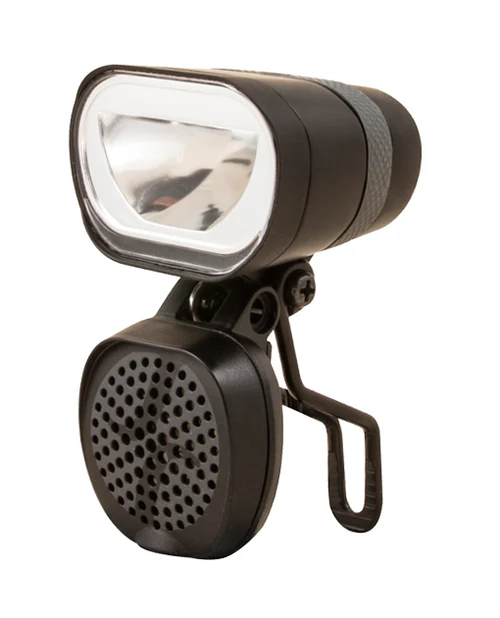 Luci per bicicletta - Fanale anteriore 100 Lux con clacson, supporto universale, omologato per e-bike 45 km/h
