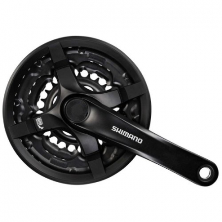 Angrenaje - Foaie Shimano AFCTY501C244CLB, set angrenaj, 170MM, 24/34/42 dinți, negru, cu inel negru