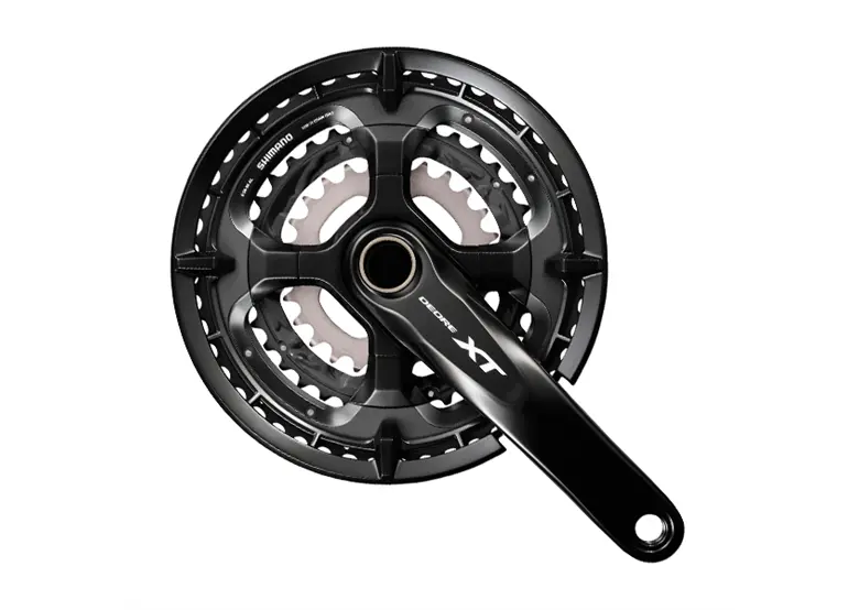 Fahrradteile - Kurbelgarnitur 26/36/48T, 170 mm, schwarz, mit Kettenschutz
