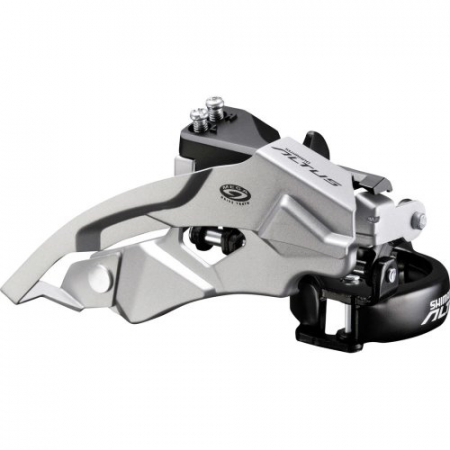 Schimbător față - Schimbător față AFDM370M3, SHIMANO ALTUS, prindere 31,8 mm, pentru 9 viteze, unghi 63–66°, foi 44/48T, tip top-swing, trăgător dual