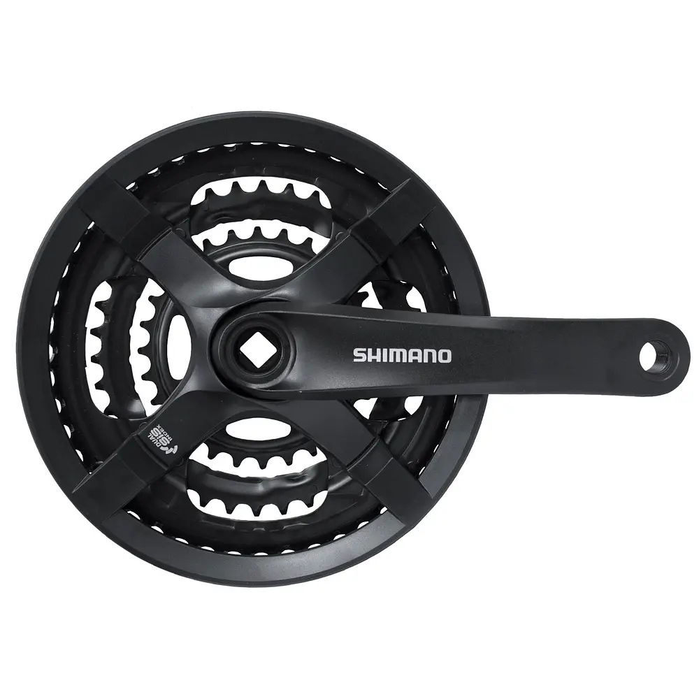 Cranksets - Crankset 38/48, 170 mm, 6/7/8-speed, black, with chainring and crank fixing bolt AFCTY501C888CLB