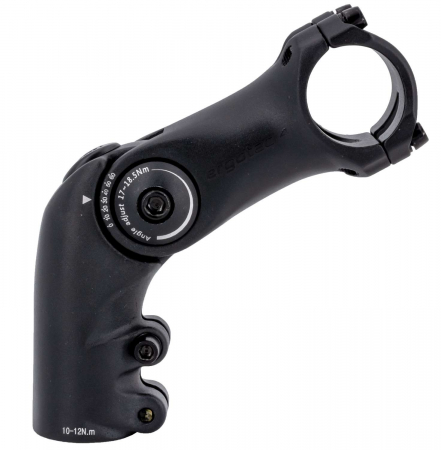 Attacco manubrio - Alluminio Octopus 50, 1 1/8", 90 mm, 31,8 mm, nero sabbiato, regolabile, con logo Ergotec