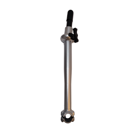 Attacco manubrio - Supporto manubrio pieghevole FB-313, 1 1/8 pollici, 305 mm, Alluminio, Argento sabbiato