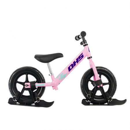 Biciclete - Bicicleta fara pedale DHS RIDE-ON Roz, kit ski inclus