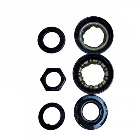 Fahrradteile - Tretlager-Schalen ETN-35B, Gewinde, 9-teilig, Stahl, Schwarz