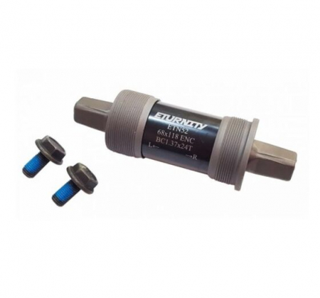 Bottom Bracket - Bottom bracket set ETN 52, axle 119 mm, C1-26 mm, bush 68 mm, fixing screw M8×15 mm, steel, black