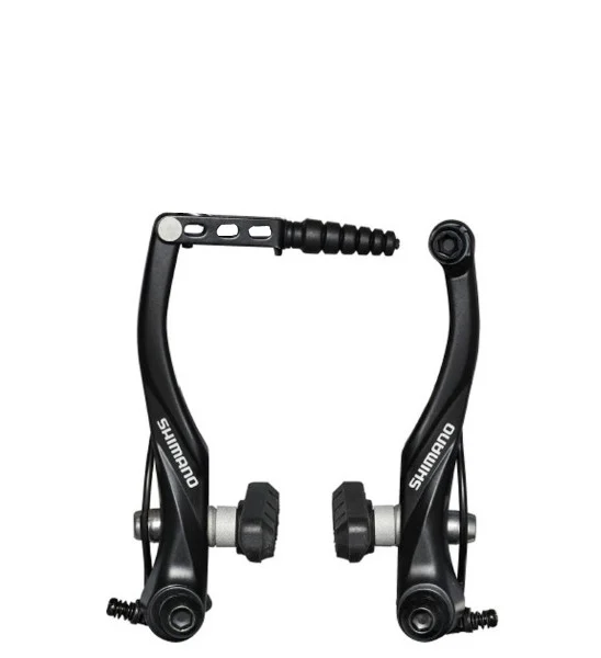 V-Brake Bremsen - Vordere Bremse SHIMANO V-Brake, SHIMANO, schwarz, dünner Distanzring außen am Bremsklotz (S65T), Befestigungsschrauben 25 mm – ABRT4000FX43ML