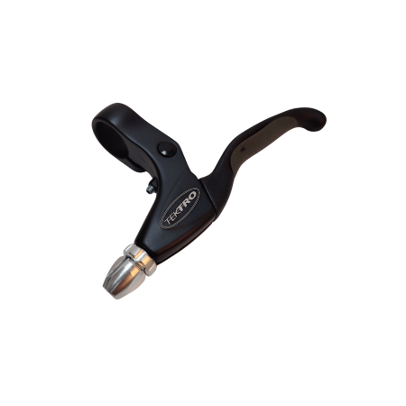 Fahrradteile - Linker Bremshebel Tektro CL530-RS, Aluminium, Mattschwarz, Graue Gummieinsätze