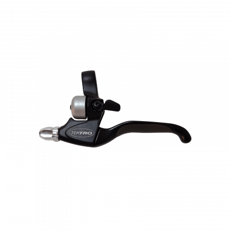 Bicycle Parts - Tektro CL535F-RT Left Brake Lever with Integrated Bell, 4-Finger, Alloy, Black/Grey