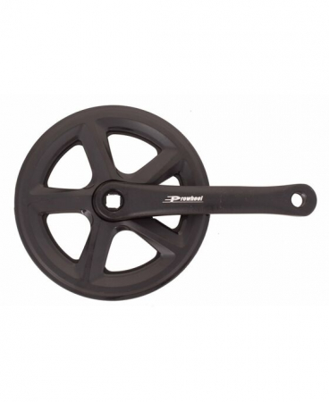 Cranksets - Chainwheel PRO-V42PP-1, 42 teeth, single with chain guard, 175mm crank arm, one-piece 5-arm design