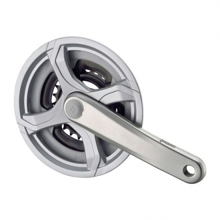 Cranksets - Chainwheel TB-CY01, 22*36T steel rings, 170 mm forged AL-6061 crank, black, with chainguard, black steel - XWS