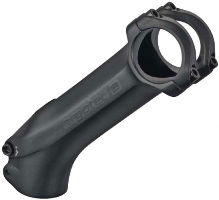 Steam - Charisma 1 1/8", 90 mm, 45 degrees, Ø31.8 mm clamp, sandblast black finish, Ergotec logo