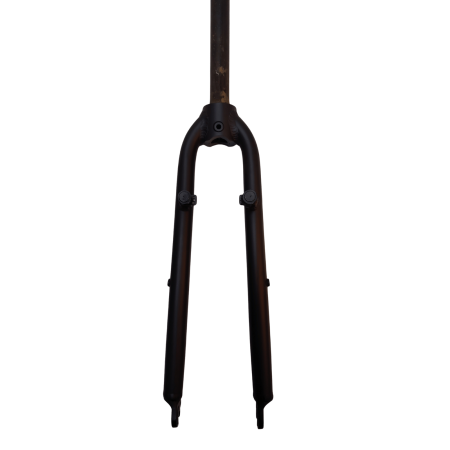 Fahrradteile - Starrgabel 28 Zoll City/Trekking YS-727, 1 1/8x290mm Ohne Gewinde, Stahl mit Cantilever-Sockeln, Matt Schwarz