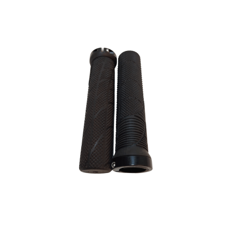 Accesorii pentru bicicletă - Mansoane Herrmans Shark Lock DD38, 130 mm, set stanga + dreapta, Negru, cu colier prindere