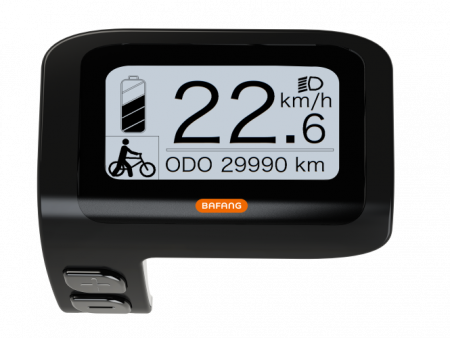 Displays für E-Bikes - LCD-Display DP C11.CAN, für Modest, Stufe 0–5, M5.2-Stecker, 230 mm Kabel, schwarz, mit grauem Bafang-Logo