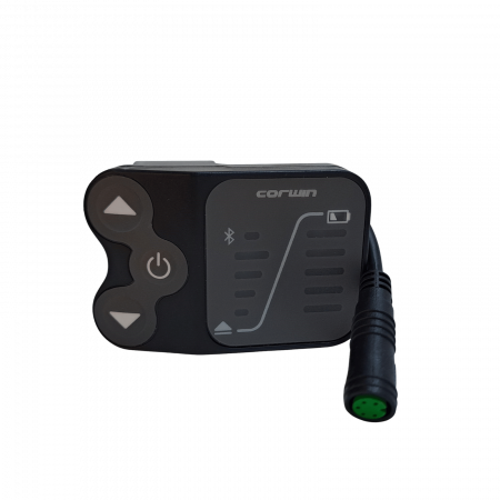 Fahrradteile - LED-Display DP E12 – 36V, 1–5 Unterstützungsstufen, mit Corwin-Logo, wasserdichter Stecker, 380 mm Kabel, Lichtsteuerung