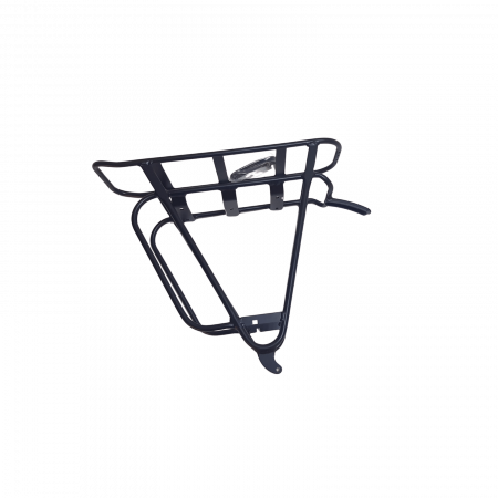 Bicycle accessories - E-Bike Rear Carrier QC-AE56 26" Ultra Slim Battery, with Strap Holder, Alloy, Matt Black
