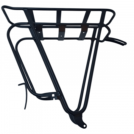 Bicycle accessories - E-Bike Rear Carrier QC-AE56 28", for Ultra Slim Battery, with Strap Holder, with Frame Mount, Alloy, Matte Black