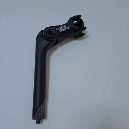 Attacco manubrio - Ergotec Octopus 2 – Attacco manubrio regolabile tipo quill, 25.4/25.4 mm, inserimento 180 mm, estensione 90 mm, nero sabbiato, AL6061-T6