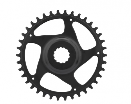 Fahrradteile - Für Bosch Gen. 3, mit Versatz, 38 Zähne, Kettenlinie 47,5 mm, schwarz, 11/128"