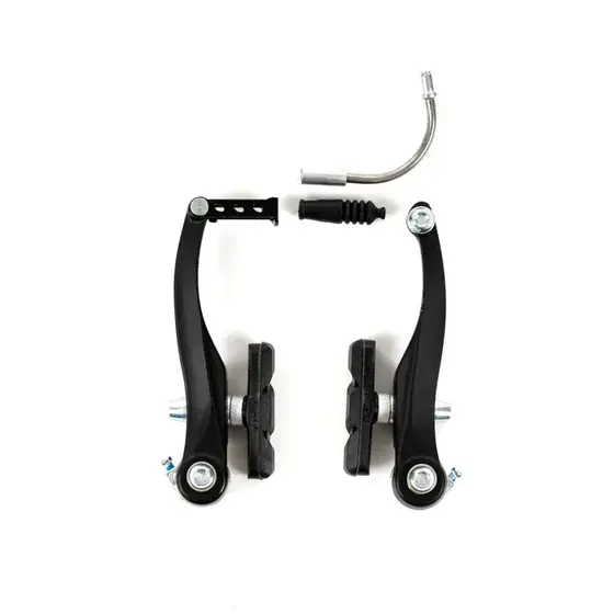 V-Brake - Front brake TX117 108×70 mm, alloy, black, 90° pipe, thick washer inside – Lee Chi