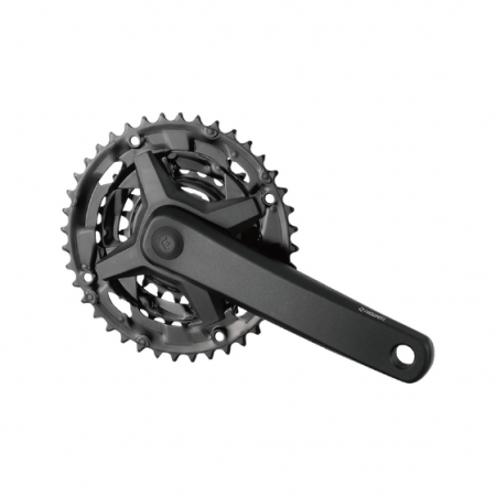 Kurbelgarnituren - Kettenradgarnitur vorne TF-CY20, für 9-fach hinten, 175 mm, 40-30-22T, ohne Kettenschutz, mit Kurbelbefestigungsschraube, Kettenlinie 50 mm, schwarz, lose