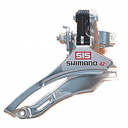 Fahrradteile - Umwerfer 300DSTM6, Kapazität 42Z, Schelle 31,8 mm, Stahl, Kettenwinkel 66–69°, Zug von oben