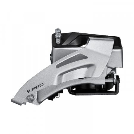 Schimbător față - Schimbator fata 2x9 viteze Shimano Altus AFDM2020TSM4, Top-Sing, Dual-Pull, argintiu