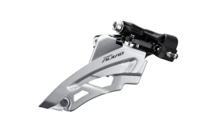 Schimbător față - Schimbator fata 3x9 viteze Shimano Alivio AFDM3100MM6, Side Swing, Front-Pull, argintiu