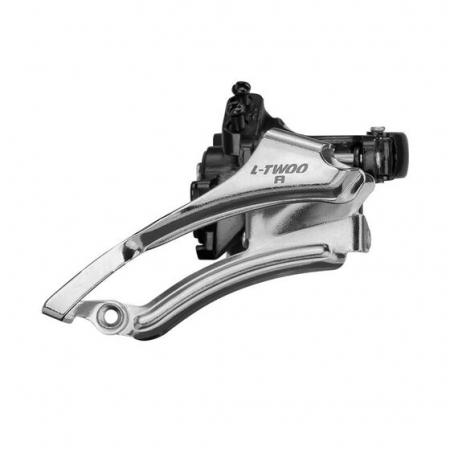 Deragliatore anteriore - Deragliatore anteriore FD-V5008L, tipo Up-Swing, tiro doppio, per 7/8 velocità (42-34-24 denti), fascetta 34,9 mm, linea catena: 48–51,5 mm, acciaio, nero – LTWOO