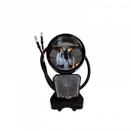 Fahrradzubehör - Frontscheinwerfer – 6V–12V DC, Schwarz/Silber, mit Halterung für SR Suntour CR/NEX, ohne Schalter, ohne Kabel, mit Prophete-Logo
