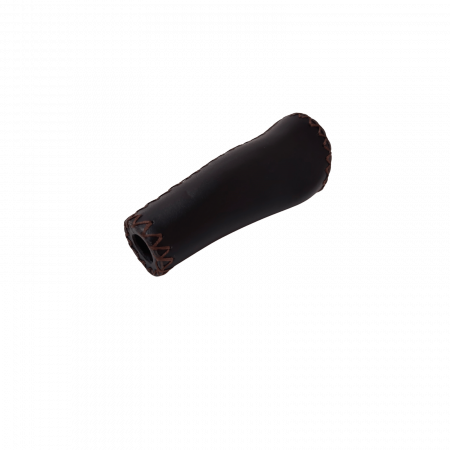 Bicycle accessories - Grip KS-G501 with new "Eagle" logo, 135 mm, left side, closed, PVC, black with brown stitches – DOFOHO